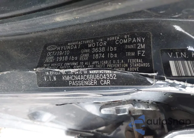 KMHCN4AC6B4604352: 44420345