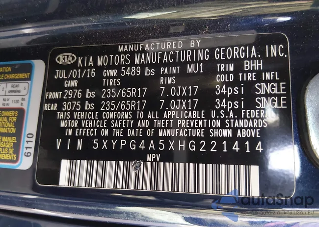 5XYPG4A5XHG221414: 44420364