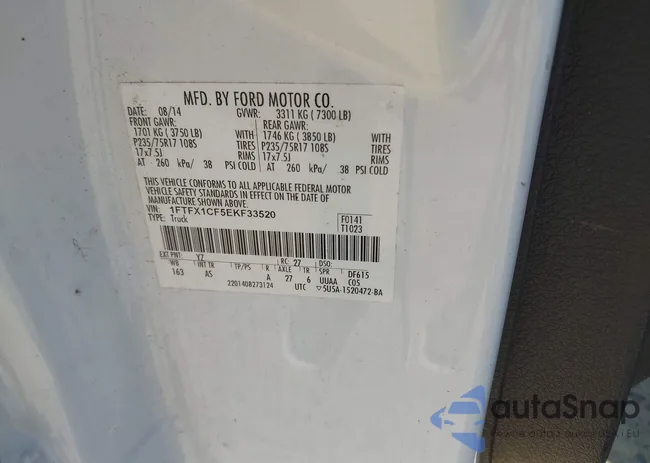 1FTFX1CF5EKF33520: 44419430