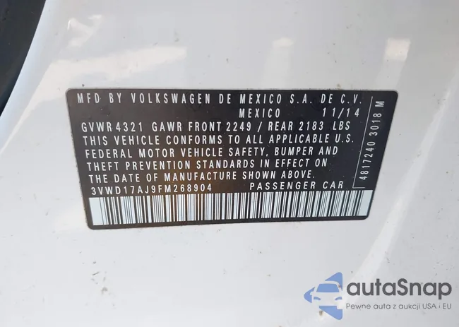 3VWD17AJ9FM268904: 44419500