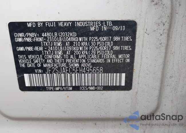 JF2SJAEC5EH495658: 44419522