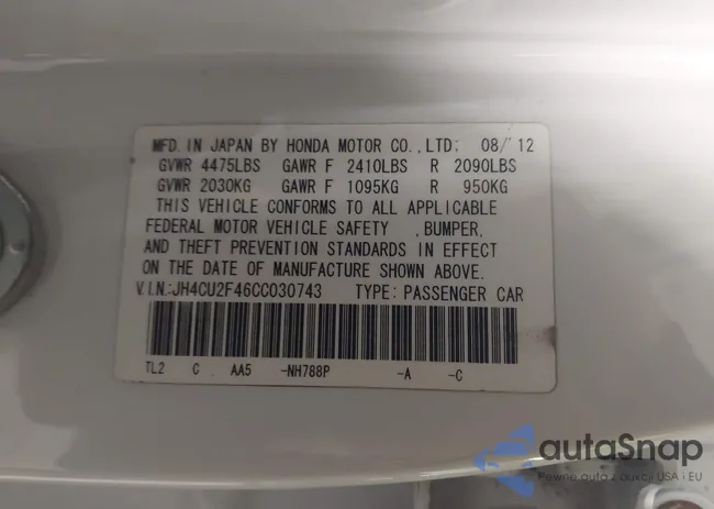 JH4CU2F46CC030743: 44419596