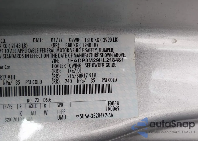1FADP3M29HL218481: 44419685