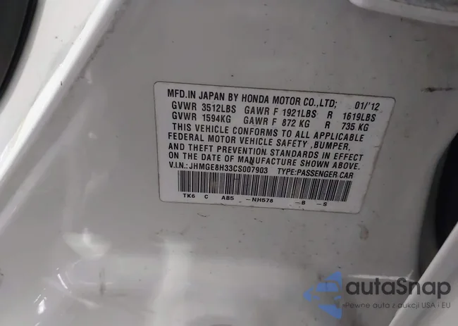 JHMGE8H33CS007903: 44419786