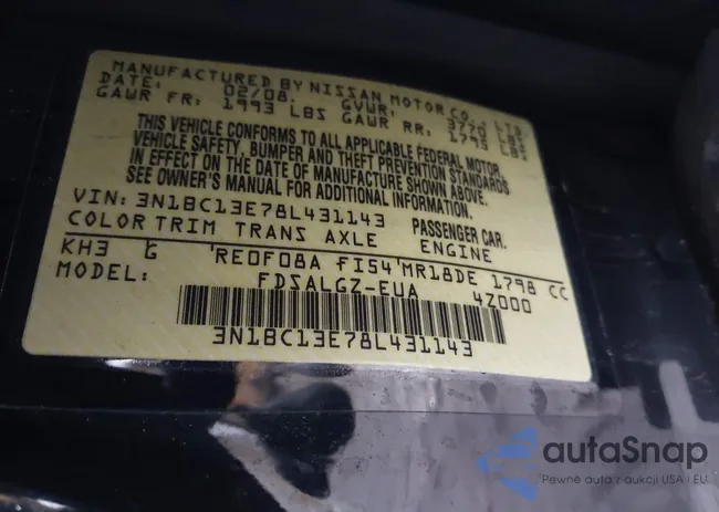 3N1BC13E78L431143: 44420850