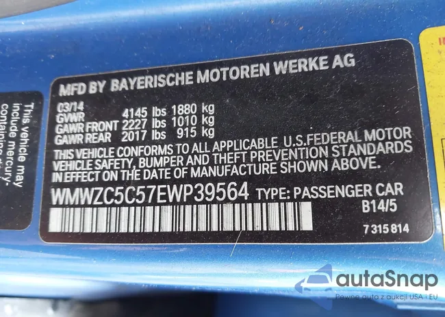 WMWZC5C57EWP39564: 44420886