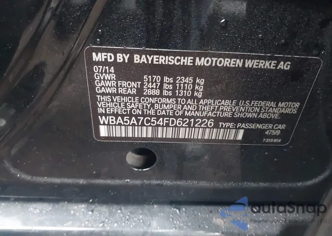 WBA5A7C54FD621226: 44420895