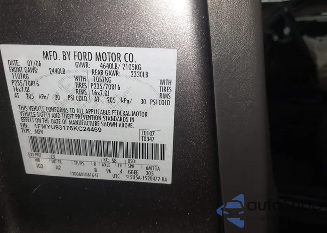 1FMYU93176KC24469: 44420964