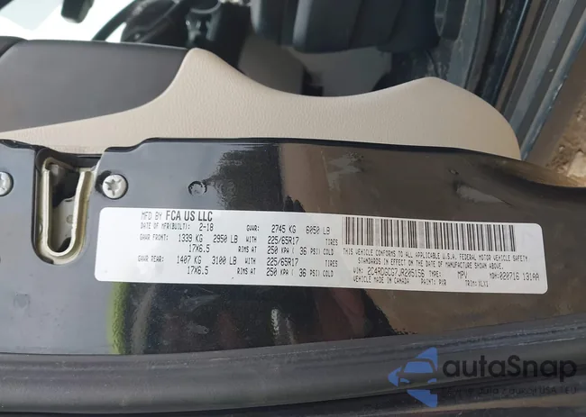 2C4RDGCG7JR205156: 44421070