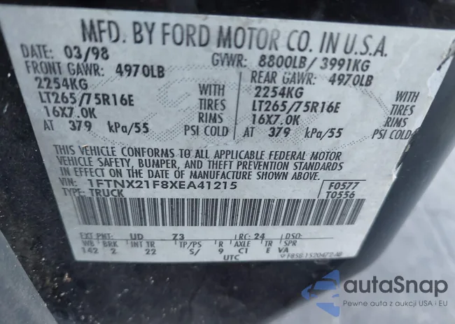 1FTNX21F8XEA41215: 44421112