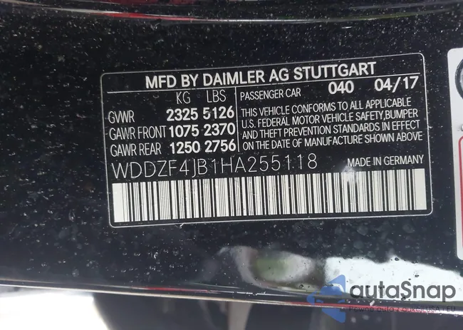 WDDZF4JB1HA255118: 44421130