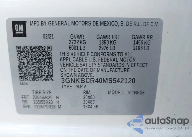 3GNKBCR40MS542120: 44421153