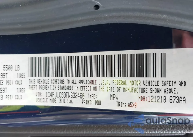 1C4PJLCS3FW632460: 44421162