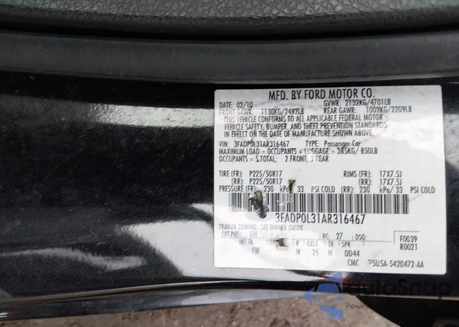 3FADP0L31AR316467: 44421269