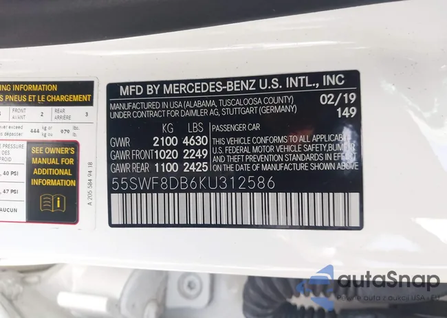 55SWF8DB6KU312586: 44420485