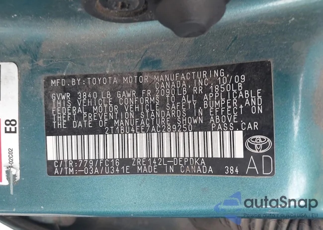 2T1BU4EE7AC289250: 44420502