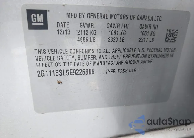 2G1115SL5E9226806: 44420506