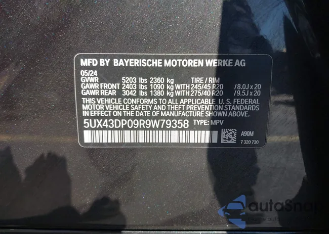 5UX43DP09R9W79358: 44420544