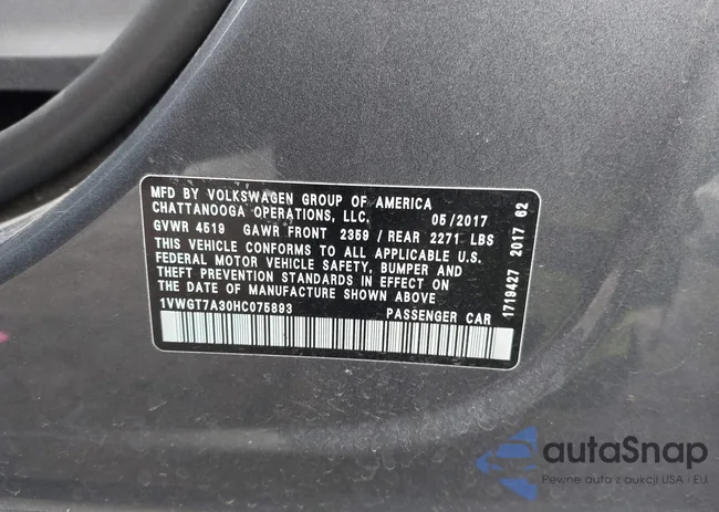 1VWGT7A30HC075893: 44420719