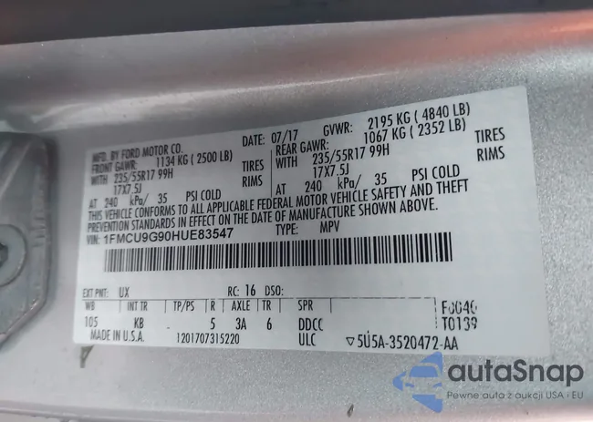 1FMCU9G90HUE83547: 44420794