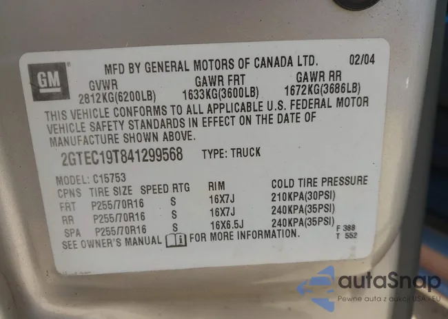 2GTEC19T841299568: 44421847