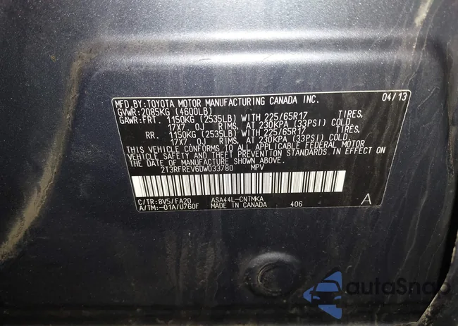 2T3RFREV6DW033780: 44421859