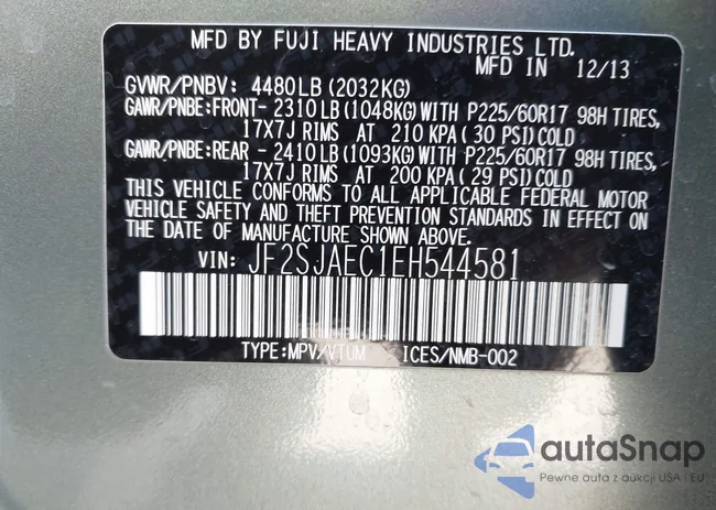 JF2SJAEC1EH544581: 44421864