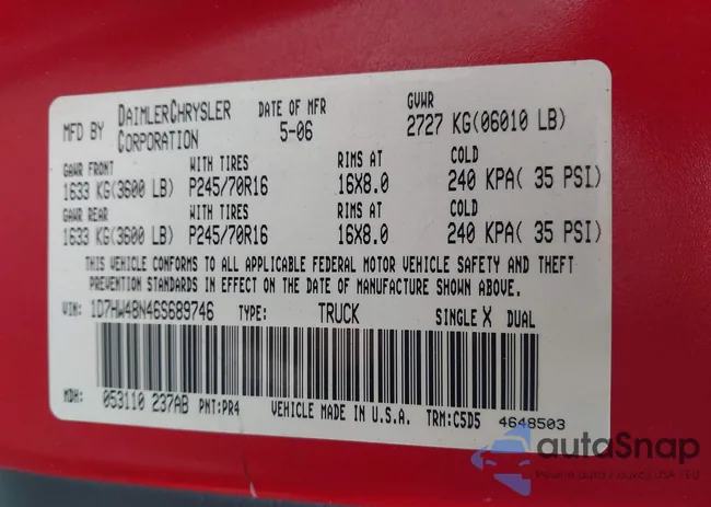 1D7HW48N46S689746: 44422003