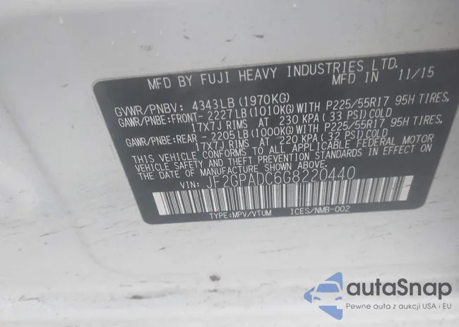 JF2GPADC6G8220440: 44422010