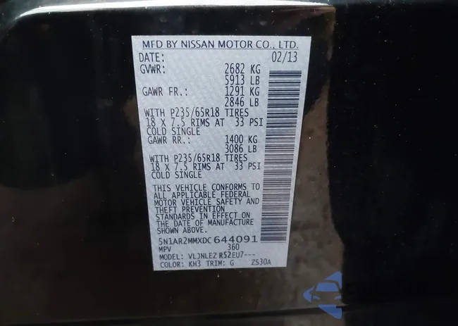 5N1AR2MMXDC644091: 44422130