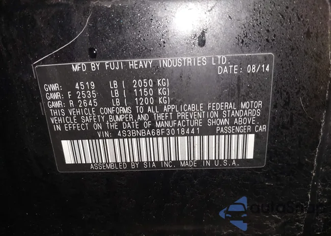 4S3BNBA68F3018441: 44422320