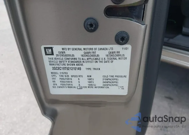 2GCEC19T921210149: 44422346