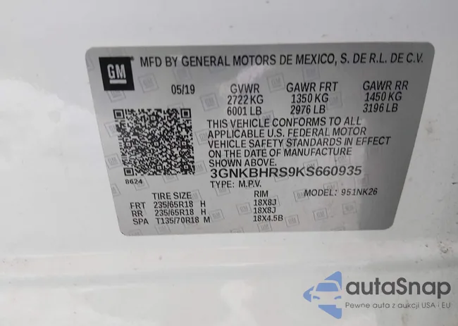 3GNKBHRS9KS660935: 44421459