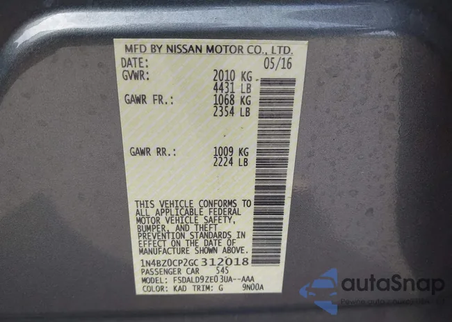 1N4BZ0CP2GC312018: 44421757