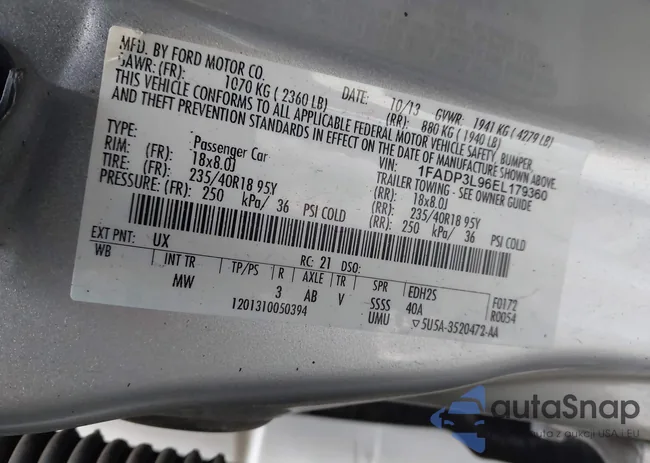 1FADP3L96EL179360: 44422850