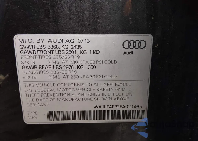 WA1LFAFP2EA021465: 44422921