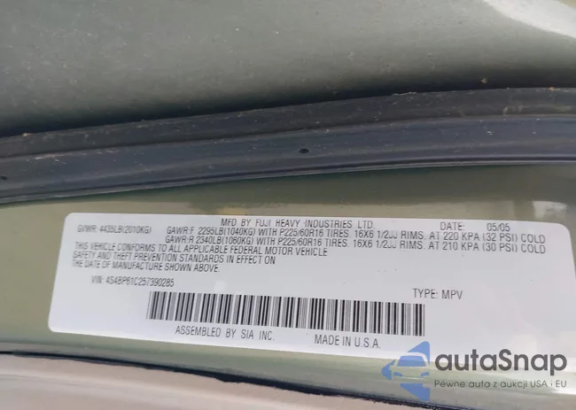 4S4BP61C257390285: 44422957