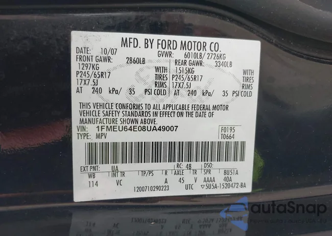 1FMEU64E08UA49007: 44422985