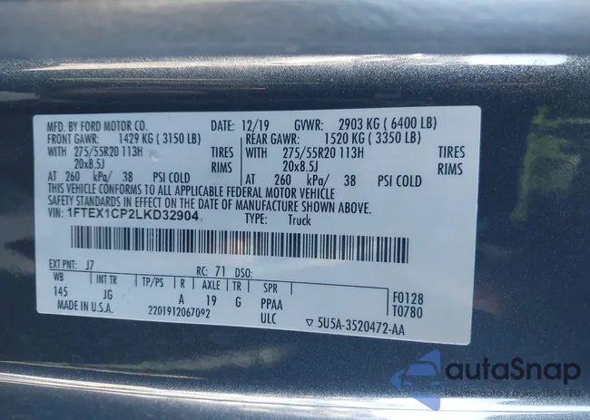 1FTEX1CP2LKD32904: 44423055