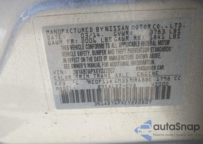 3N1AB7APXEY222807: 44423090