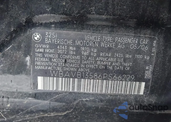 WBAVB13586PS66229: 44423284