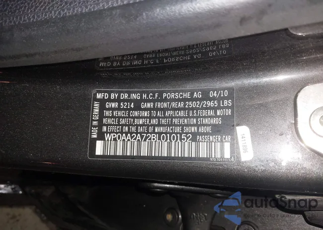 WP0AA2A72BL010152: 44423355