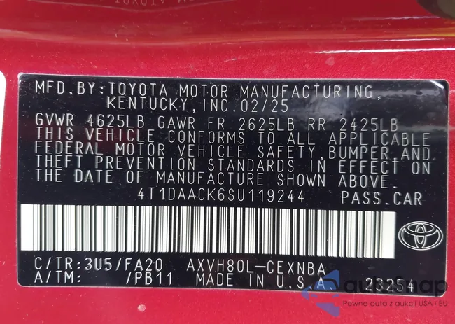 4T1DAACK6SU119244: 44422514