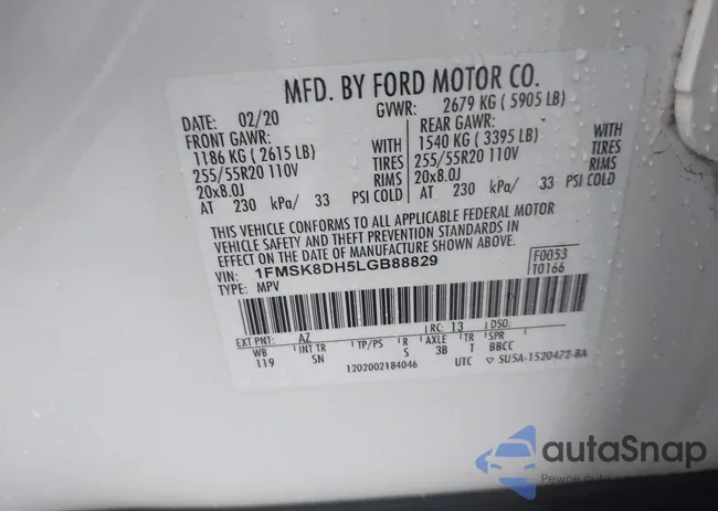 1FMSK8DH5LGB88829: 44422533