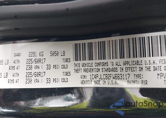 1C4PJLCB2FW663117: 44422594