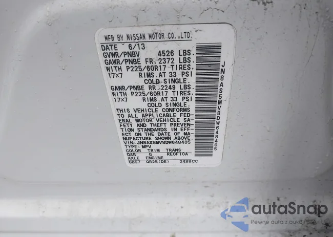 JN8AS5MVDW648405: 44423821