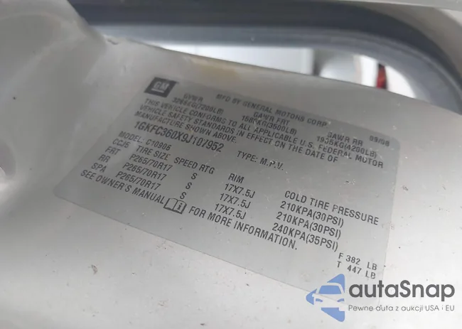 1GKFC360X9J107952: 44423900