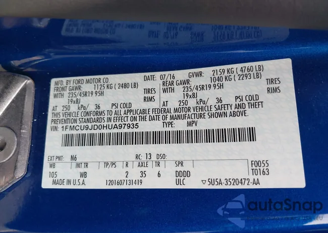 1FMCU9JD0HUA97935: 44423919