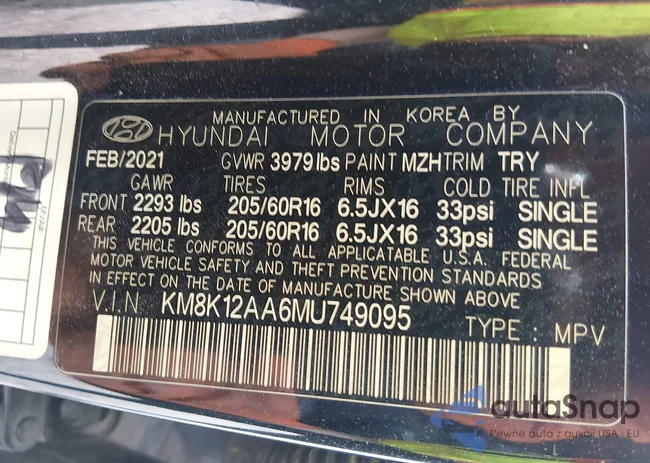 KM8K12AA6MU749095: 44424098