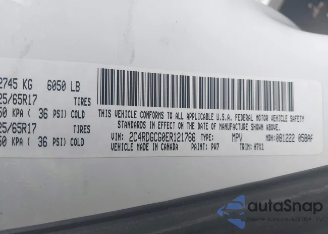 2C4RDGCG0ER121766: 44424117